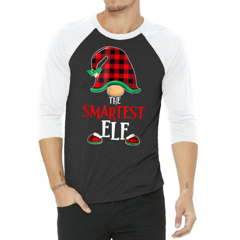 Smartest Gnome Family Matching Christmas Funny Pajama T Shirt 3/4 Sleeve Shirt | Artistshot