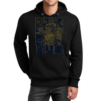 Bristol City Map Of England - Gold Art Deco Unisex Hoodie | Artistshot