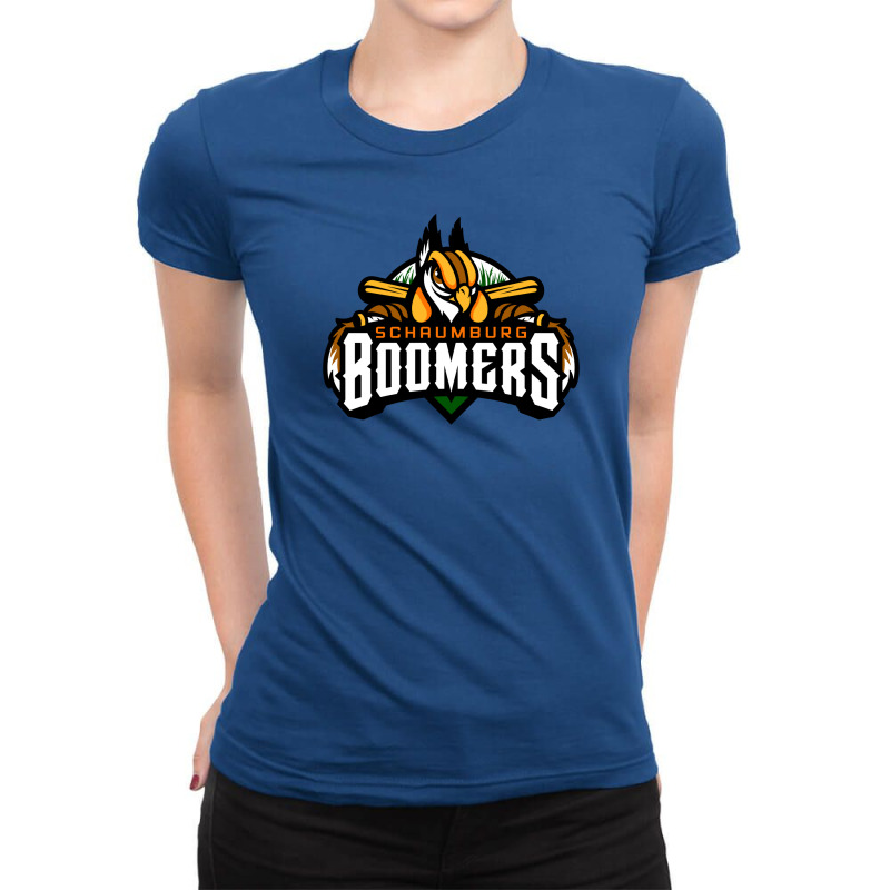 Schaumburg Boomers Ladies Fitted T shirt. By Artistshot