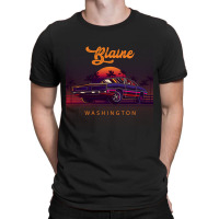 Blaine Washington Retro Vintage 80s 90s Muscle Cars Retrowave Aestheti T-shirt | Artistshot