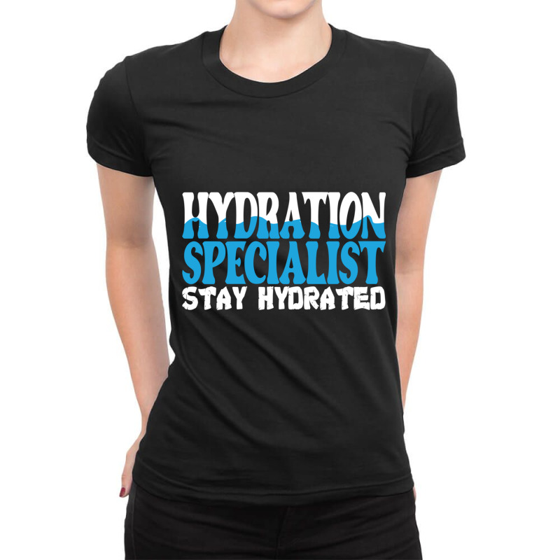 Hydration Specialist Team Manager Football Hydrated Waterboy Long Slee Ladies Fitted T-Shirt by cm-arts | Artistshot