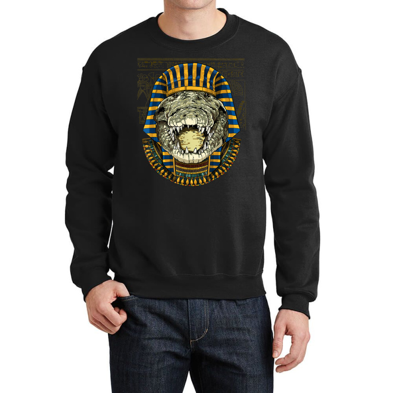 Ancient Egyptian Crocodile Goddess King Of Egypt Pyramid Crewneck Sweatshirt | Artistshot