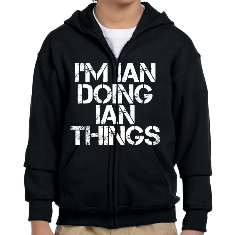 I'm Ian Doing Ian Things Christmas Youth Zipper Hoodie by cm-arts | Artistshot