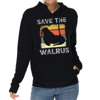 Save The Walrus Tusk Whiskers Marine Mammals Lightweight Hoodie | Artistshot