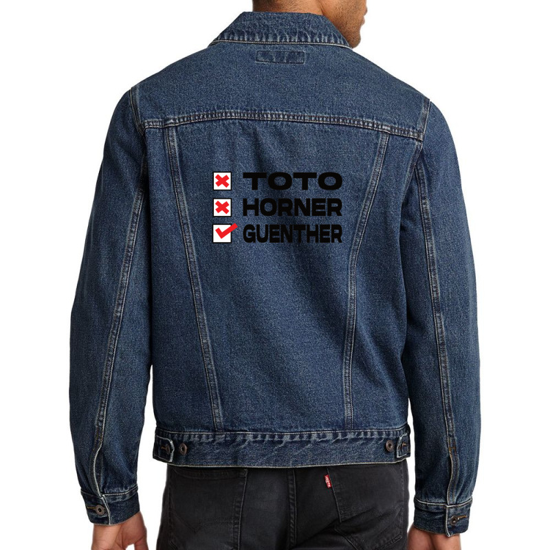 Favourite F1 Team Principal 1 Men Denim Jacket by DebbieElliott | Artistshot