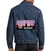 Bristol Skyline Men Denim Jacket | Artistshot