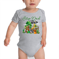 Step Dad Of The Wild One Zoo Birthday Safari Jungle Animal T Shirt Baby Bodysuit | Artistshot