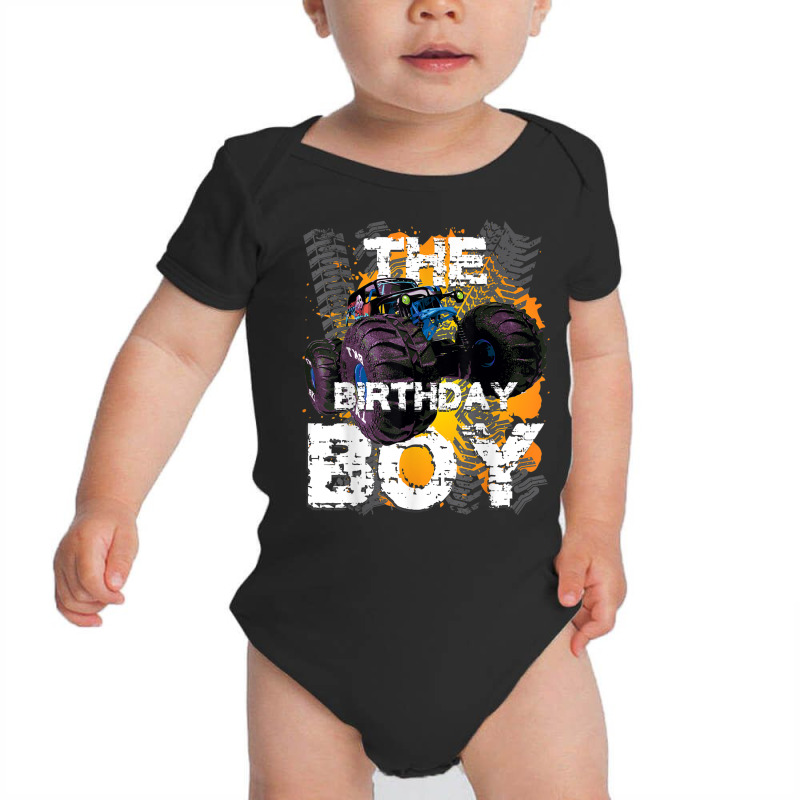 The Birthday Boy Monster Truck Matching Family Party T Shirt Baby Bodysuit | Artistshot