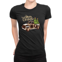 Merry Christmas Pickup Ladies Fitted T-shirt | Artistshot