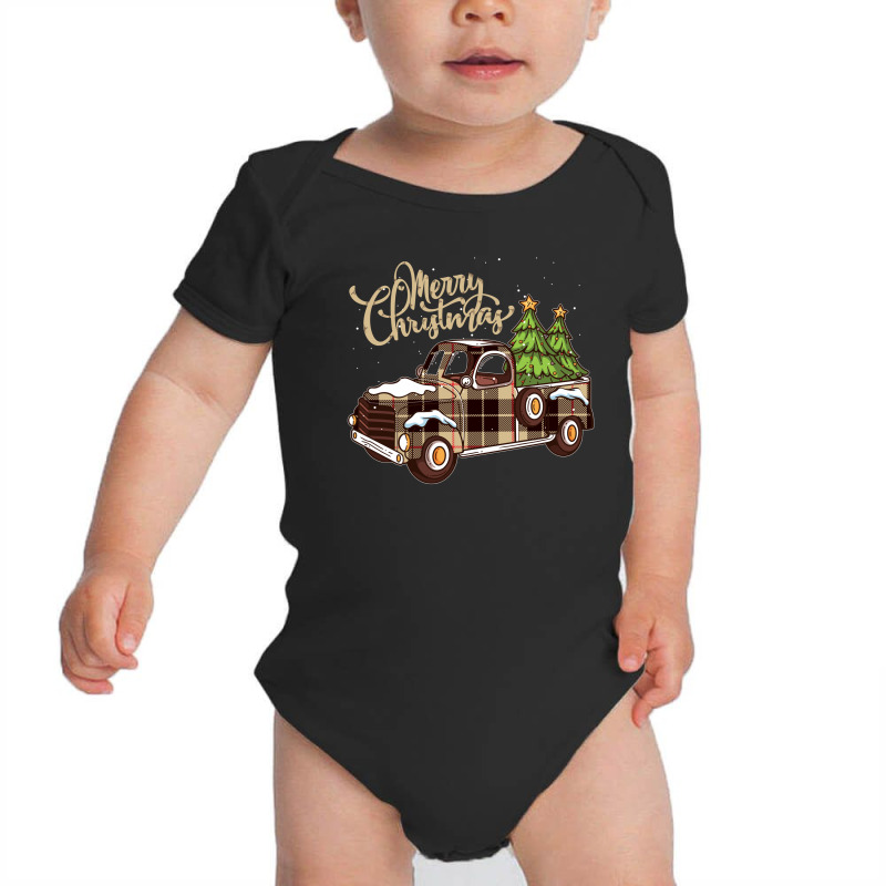 Merry Christmas Pickup Baby Bodysuit by autlu2024 | Artistshot