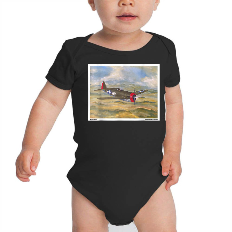 P47 Thunderbolt Ww2 Plane Painting Military Novelty Gift T Shirt Baby Bodysuit | Artistshot