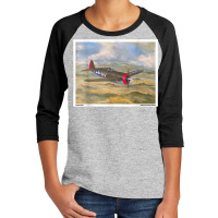 P47 Thunderbolt Ww2 Plane Painting Military Novelty Gift T Shirt Youth 3/4 Sleeve | Artistshot