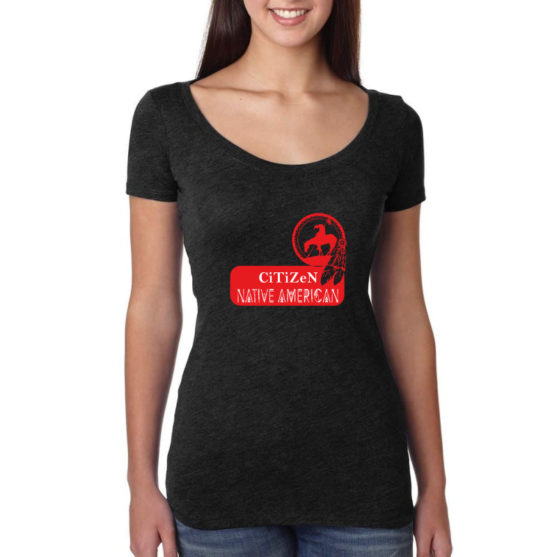 Citizen Native American Women's Triblend Scoop T-shirt by CathyCurry | Artistshot