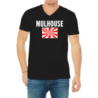 Mulhouse Flag National France Pride Gift V-neck Tee | Artistshot