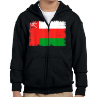 Vintage Oman Flag Omani Independence Day T Shirt Youth Zipper Hoodie | Artistshot