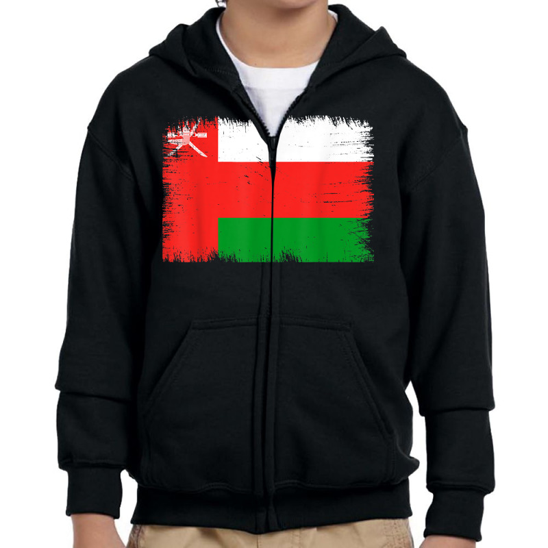 Vintage Oman Flag Omani Independence Day T Shirt Youth Zipper Hoodie by alishia3asa | Artistshot