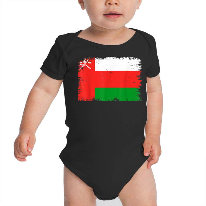 Vintage Oman Flag Omani Independence Day T Shirt Baby Bodysuit by alishia3asa | Artistshot