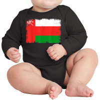 Vintage Oman Flag Omani Independence Day T Shirt Long Sleeve Baby Bodysuit | Artistshot