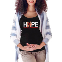 Women World Aids Day Red Ribbon Hope Aids Hiv Awareness T Shirt Maternity Scoop Neck T-shirt | Artistshot