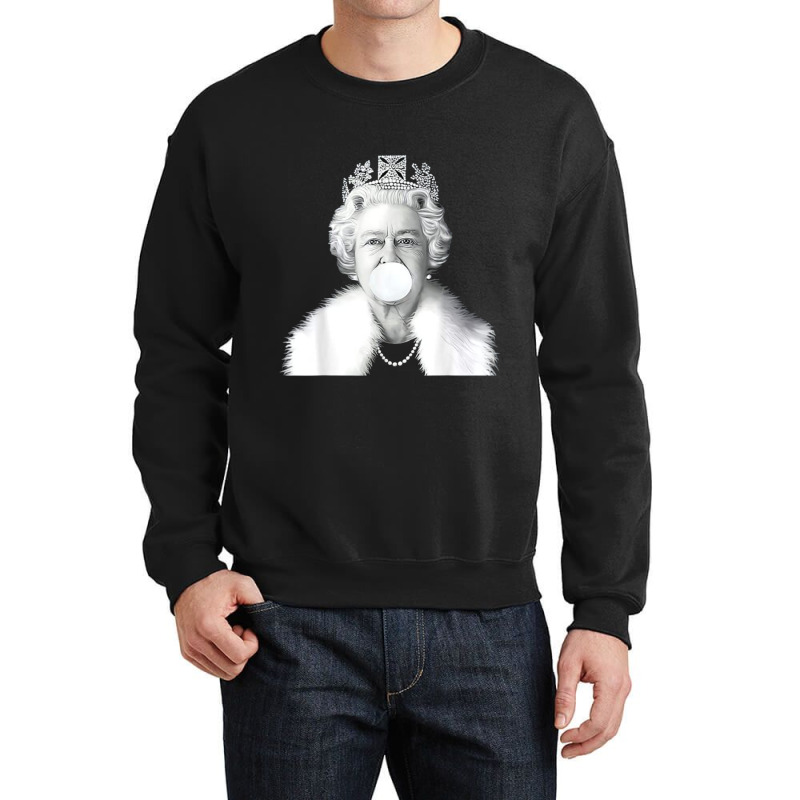 Elizabeth Ii Sunglasses British Crown Union Jack Meme Crewneck Sweatshirt | Artistshot