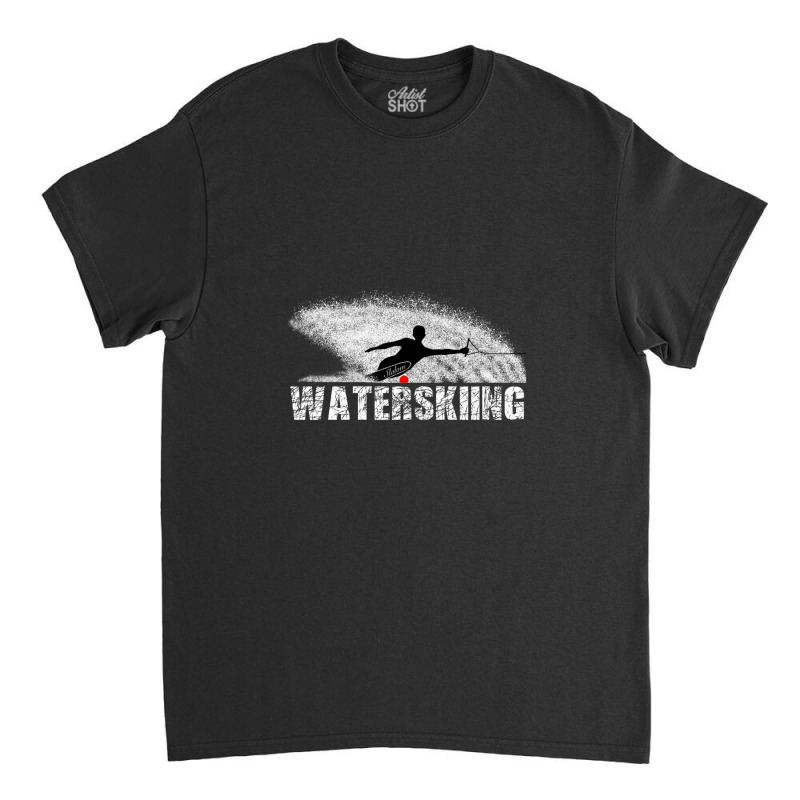 Slalom Waterskier Silhouetted Against Spray Classic T-shirt by ChrisHoskins | Artistshot