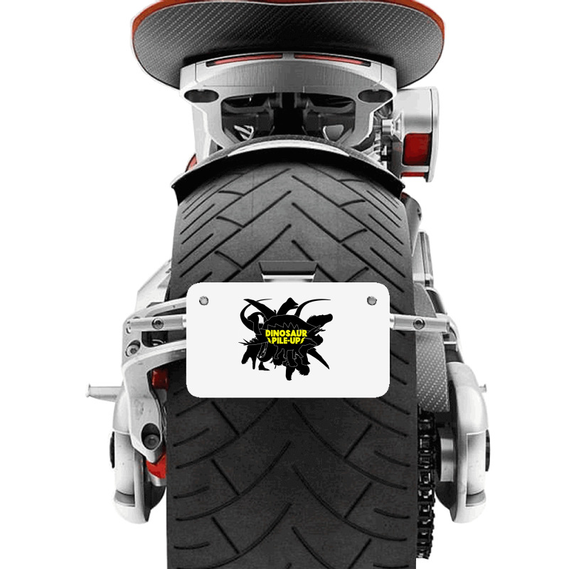 Dinosaur Pile-up Motorcycle License Plate | Artistshot