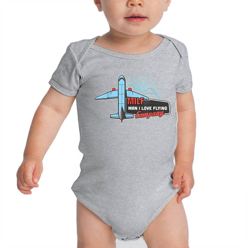 Milf Man I Love Flying Pilot Airplane Tours Company T Shirt Baby Bodysuit by klaasmis | Artistshot