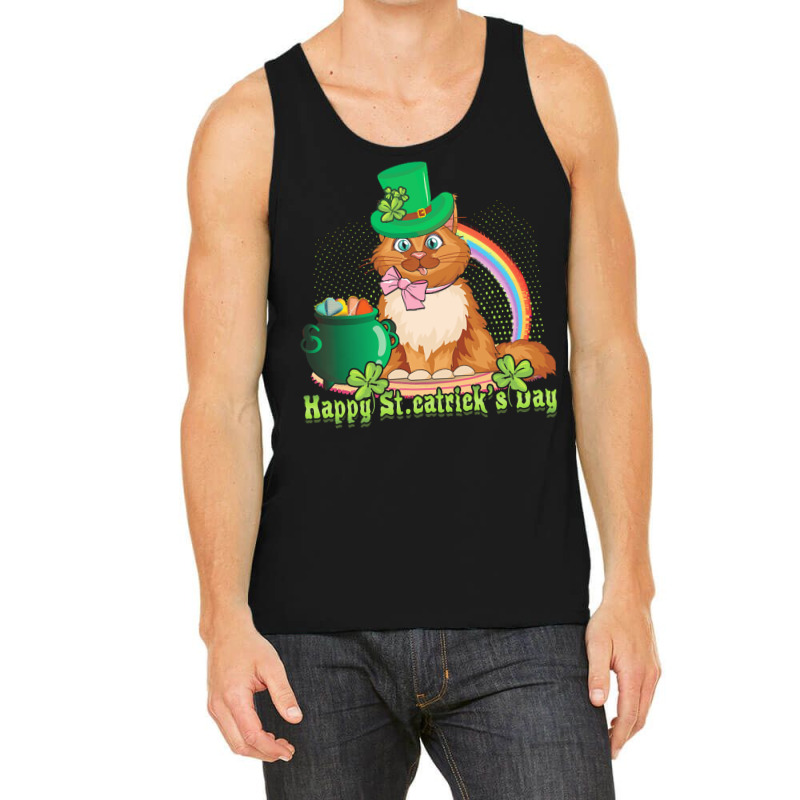 Day T  Shirt Cat St. Catricks Day Shamrock Saint Patrick's Day T  Shir Tank Top | Artistshot