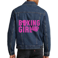 Womens Fighter Girl Boxer Athlete Men Denim Jacket | Artistshot