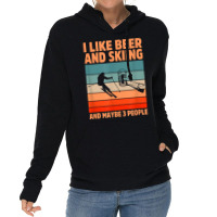 Skiing Skier Ski Winter Sports Mountains Ski Racing Alpine T Shirt Lightweight Hoodie | Artistshot