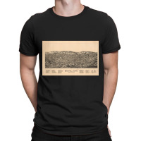 Vintage Pictorial Map Of Bristol Ct (1889) T-shirt | Artistshot