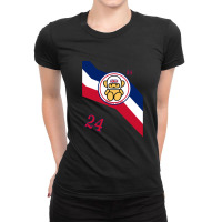 James Hunt Teddy Bear-breasted Hesketh Racing Sponsor Stripes Ladies Fitted T-shirt | Artistshot