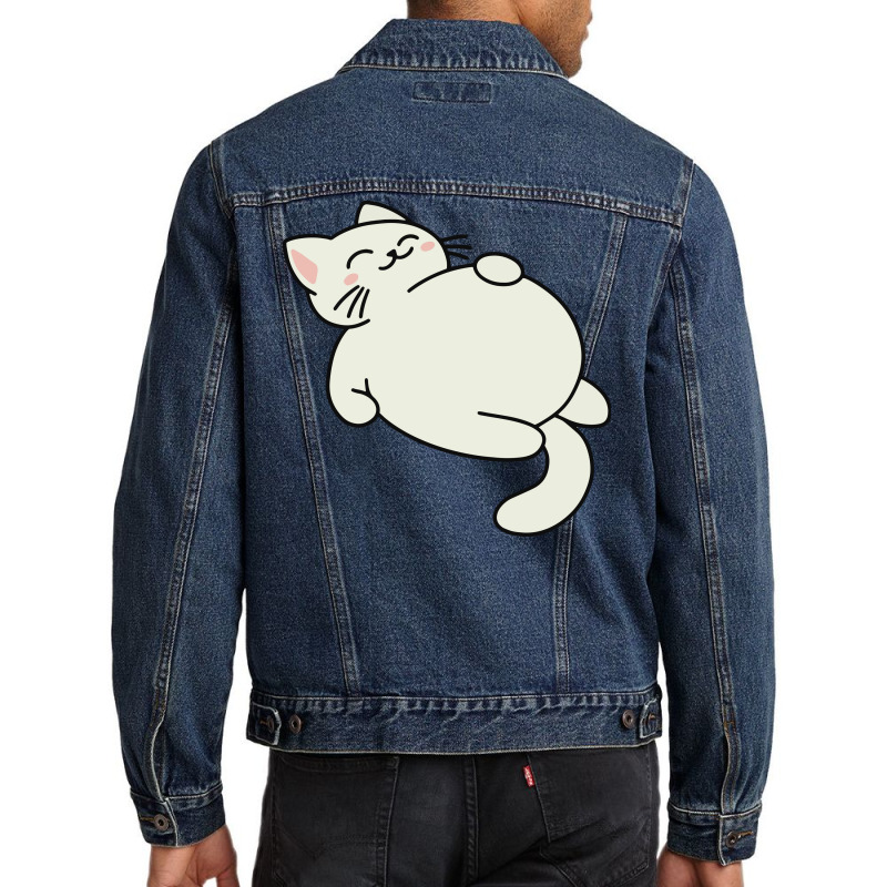 Full Cat Sleeping Men Denim Jacket by Morspective | Artistshot