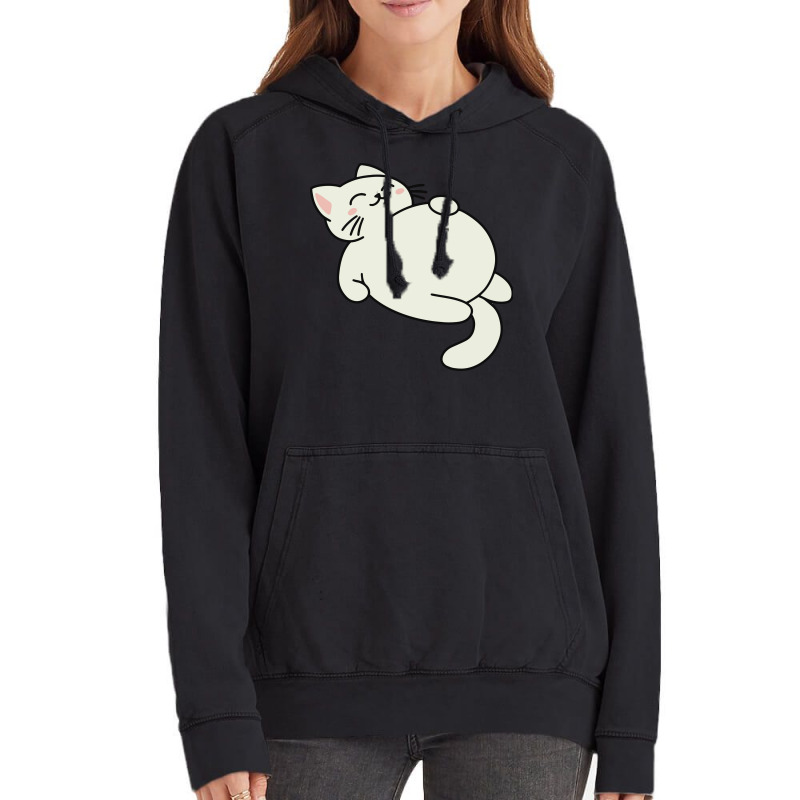 Full Cat Sleeping Vintage Hoodie by Morspective | Artistshot