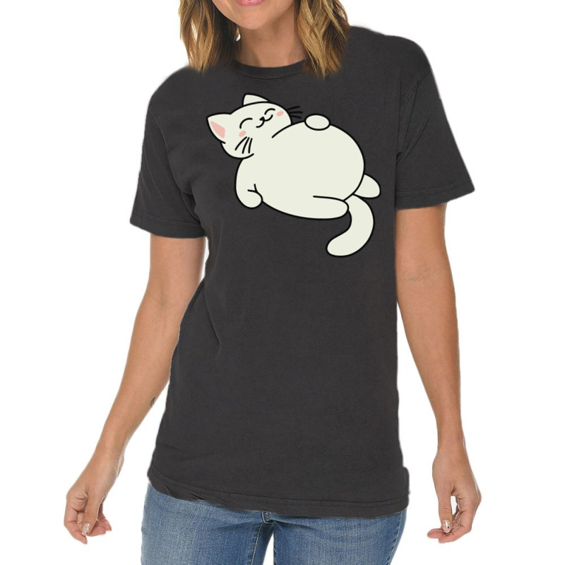 Full Cat Sleeping Vintage T-Shirt by Morspective | Artistshot