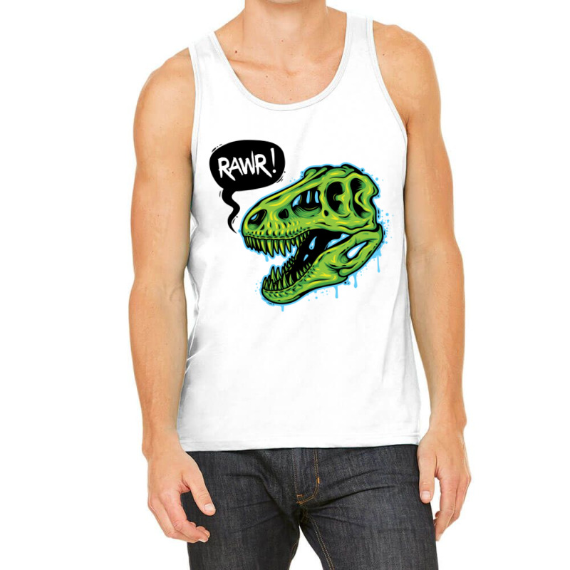 Spooky T-rex Skull Tank Top | Artistshot