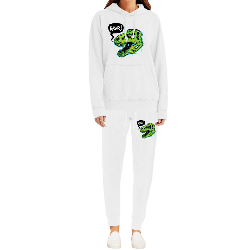 Spooky T-rex Skull Hoodie & Jogger Set | Artistshot