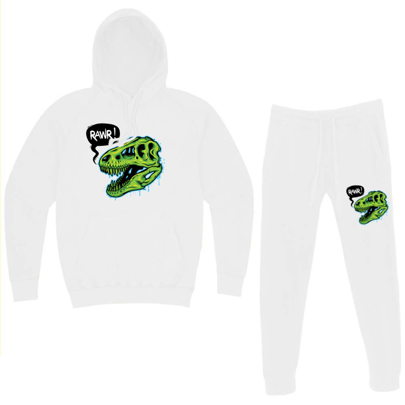 Spooky T-rex Skull Hoodie & Jogger Set | Artistshot