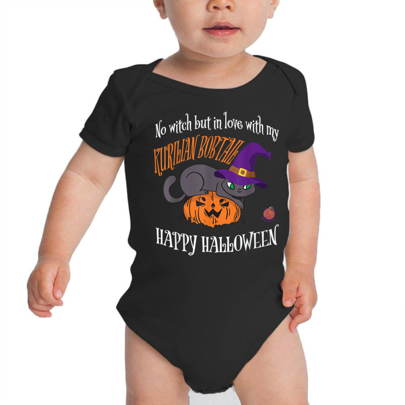 Kurilian Bobtail   Cat Lover Not A Witch Funny Halloween T Shirt Baby Bodysuit by cm-arts | Artistshot