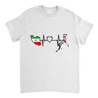 Iran Japan Flag Iranian Japanese Heartbeat T Shirt Classic T-shirt | Artistshot