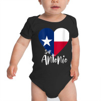 Womens I Love San Antonio Texas Tx Flag Lonestar Heart V Neck T Shirt Baby Bodysuit | Artistshot