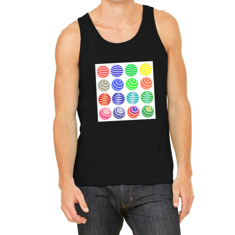 Set Of Colorful Round Symbols Isolated On White Background Tank Top by JamesTrichell | Artistshot