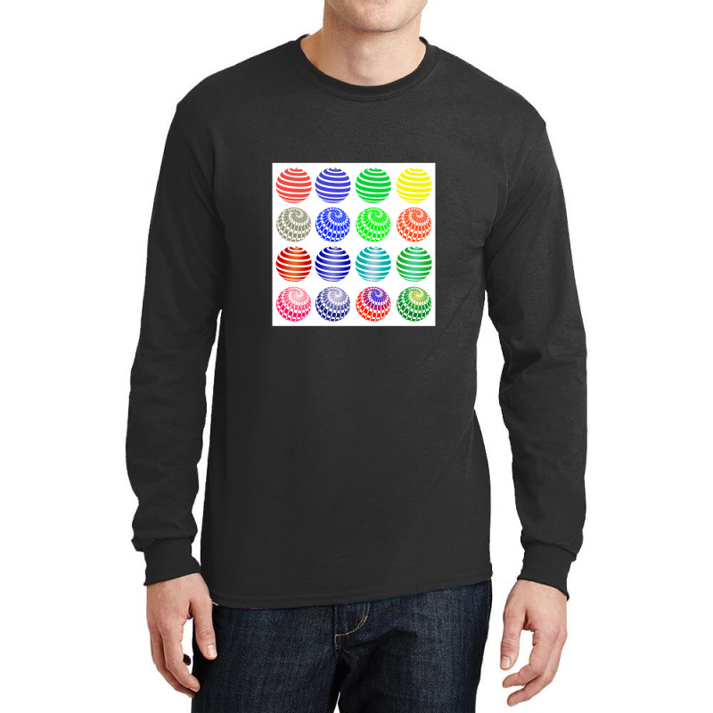 Set Of Colorful Round Symbols Isolated On White Background Long Sleeve Shirts by JamesTrichell | Artistshot