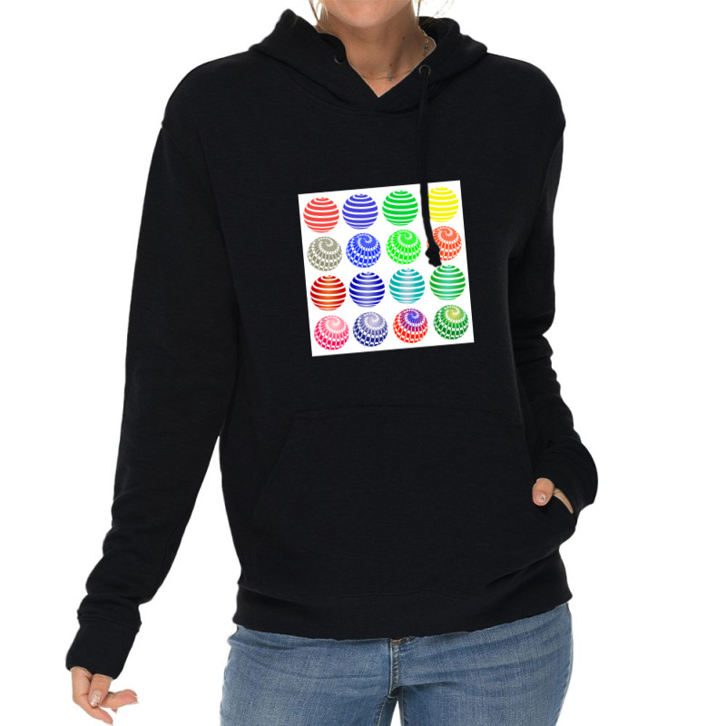 Set Of Colorful Round Symbols Isolated On White Background Lightweight Hoodie by JamesTrichell | Artistshot