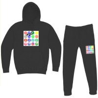 Set Of Colorful Round Symbols Isolated On White Background Hoodie & Jogger Set | Artistshot