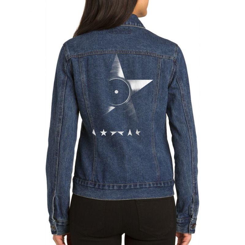 A Five Pointed Star Cd Fan Lightning Pop Music Lover T Shirt Ladies Denim Jacket by cm-arts | Artistshot