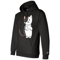 Standing Smiling Cat Champion Hoodie | Artistshot