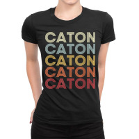 Caton New York Caton Ny Retro Vintage Text T Shirt Ladies Fitted T-shirt | Artistshot