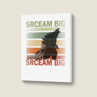 Scream Big. Lucky Lizard With Dinosaur Shadow For Pet Lover Long Sleev Portrait Canvas Print | Artistshot