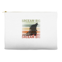 Scream Big. Lucky Lizard With Dinosaur Shadow For Pet Lover Long Sleev Accessory Pouches | Artistshot
